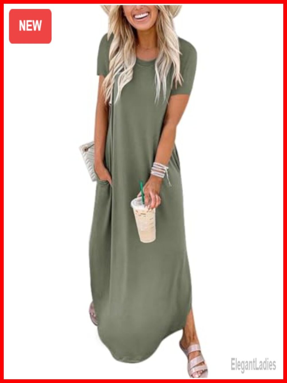 Rayon Polyester Elastane Summer Maxi Dress Short Sleeve Loose Casual